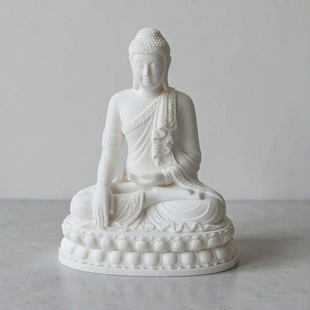 Seated Buddha Sculpture, Decorative Ornament for Home Desk and Shelf Display — additional product view