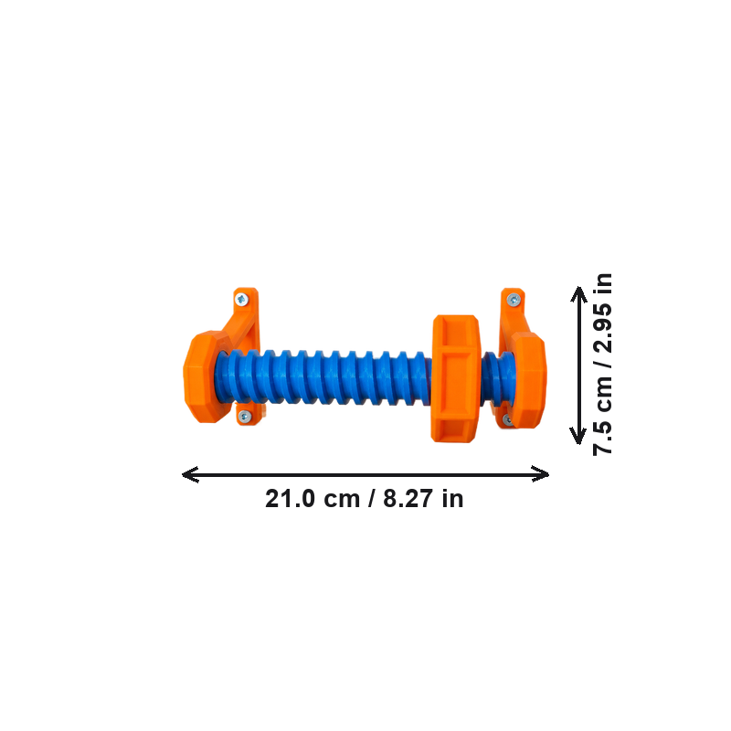 Wall Mounted Threaded Rod with Sliding Nut Smooth Operation Screw Assembly — dimensions