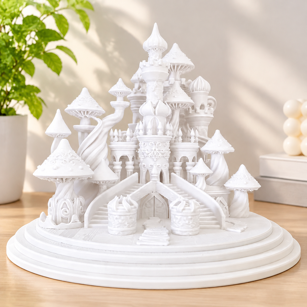 Fantasy Mushroom Castle Decor Ornament Desktop Home Display Statue — main product view
