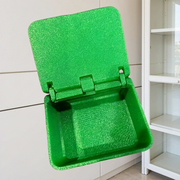Hinged Flip Lid Desktop Storage Box, Organizer for Small Office Supplies and Daily Items — main product view