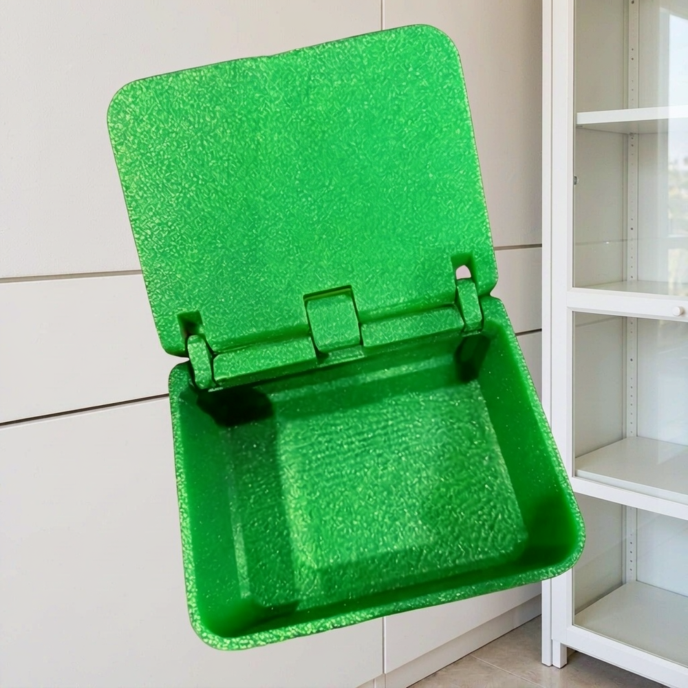 Hinged Flip Lid Desktop Storage Box, Organizer for Small Office Supplies and Daily Items — main product view