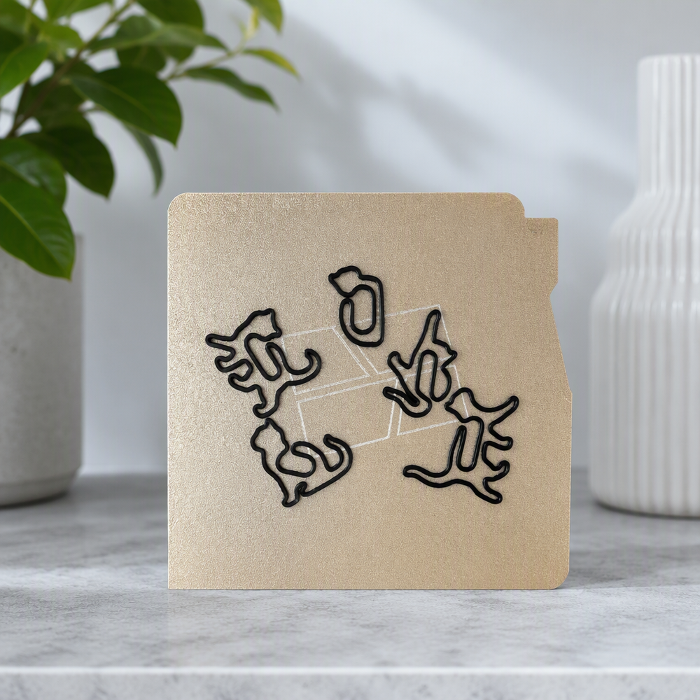 5 Piece Cute Multi-Style Cat Shaped Paper Clips, Desktop Stationery Accessories — additional product view