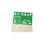 3 Pieces Multi-Pattern Drawing Stencils For Art, Handcraft, Doodling And Tracing — white background