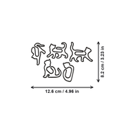 5 Piece Cute Multi-Style Cat Shaped Paper Clips, Desktop Stationery Accessories — dimensions