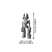 Articulated Poseable Robot Collectible Figurine for Desk and Shelf Display — dimensions