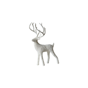 Hollow-Out Deer Figurine, Freestanding Decorative Sculpture for Tabletop, Shelf and Festive Home Display — white background