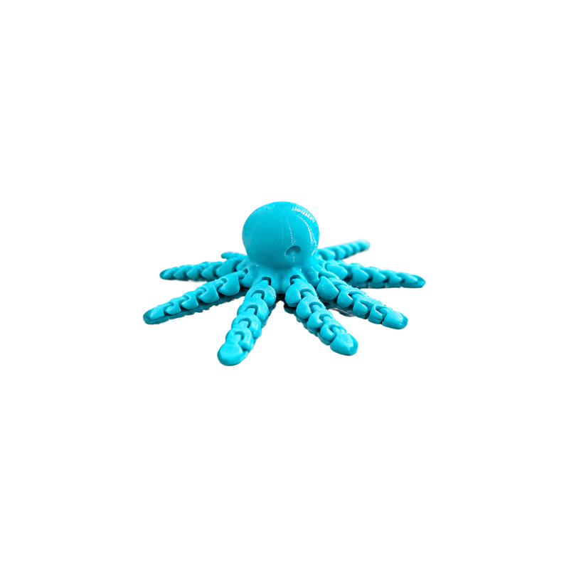 Articulated Octopus Desktop Decor Pencil Topper with Freely Bendable Tentacles — white background