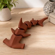 Articulated Flexible Jointed Hammerhead Shark Figurine, Sea Life Decor Ornament — main product view