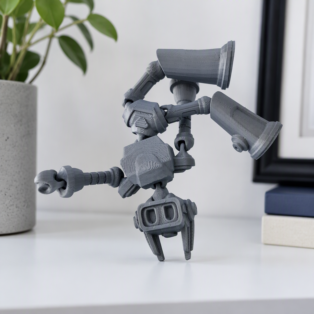 Articulated Poseable Robot Collectible Figurine for Desk and Shelf Display — additional product view