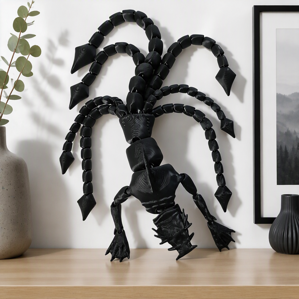 Articulated Posable Fantasy Multi-Tentacle Monster Creature Figurine for Home Shelf and Desk Display — additional product view