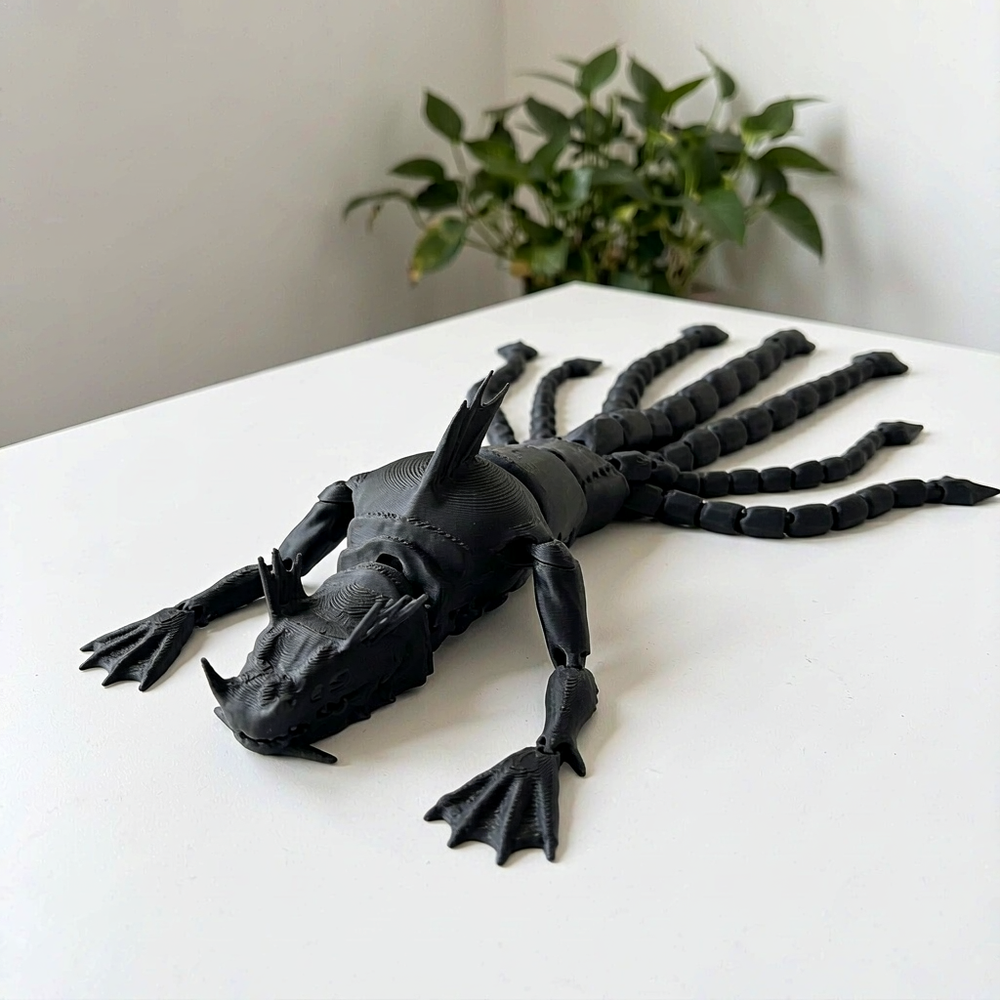Articulated Posable Fantasy Multi-Tentacle Monster Creature Figurine for Home Shelf and Desk Display — main product view