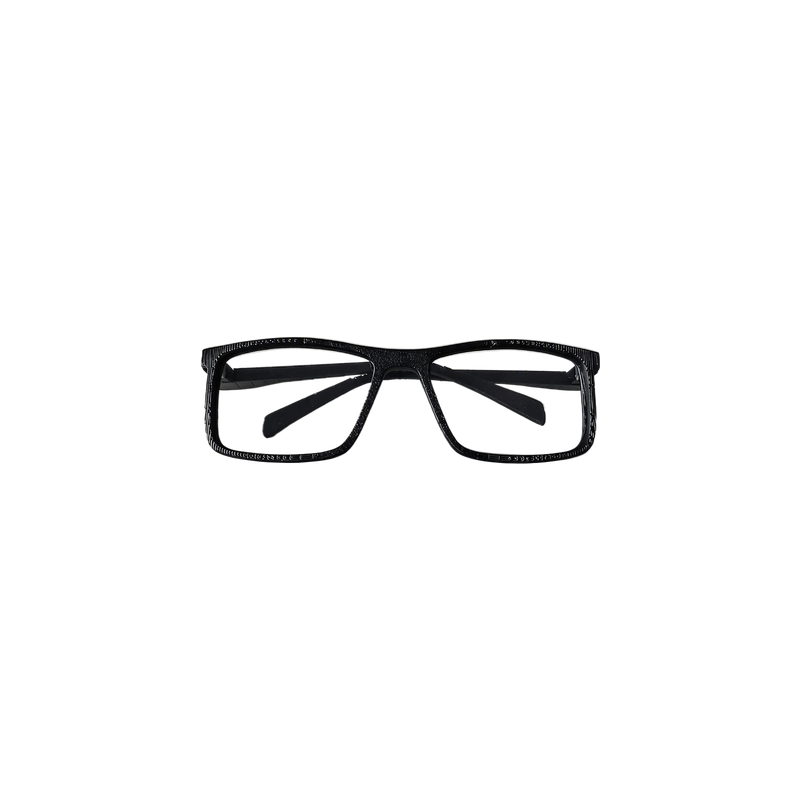Classic Full Rim Rectangular Simple Plain Eyeglass Frame — white background