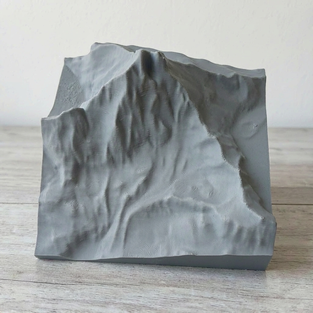 Mountain Topographic Relief Model Desktop Home Decor Accent Piece — additional product view