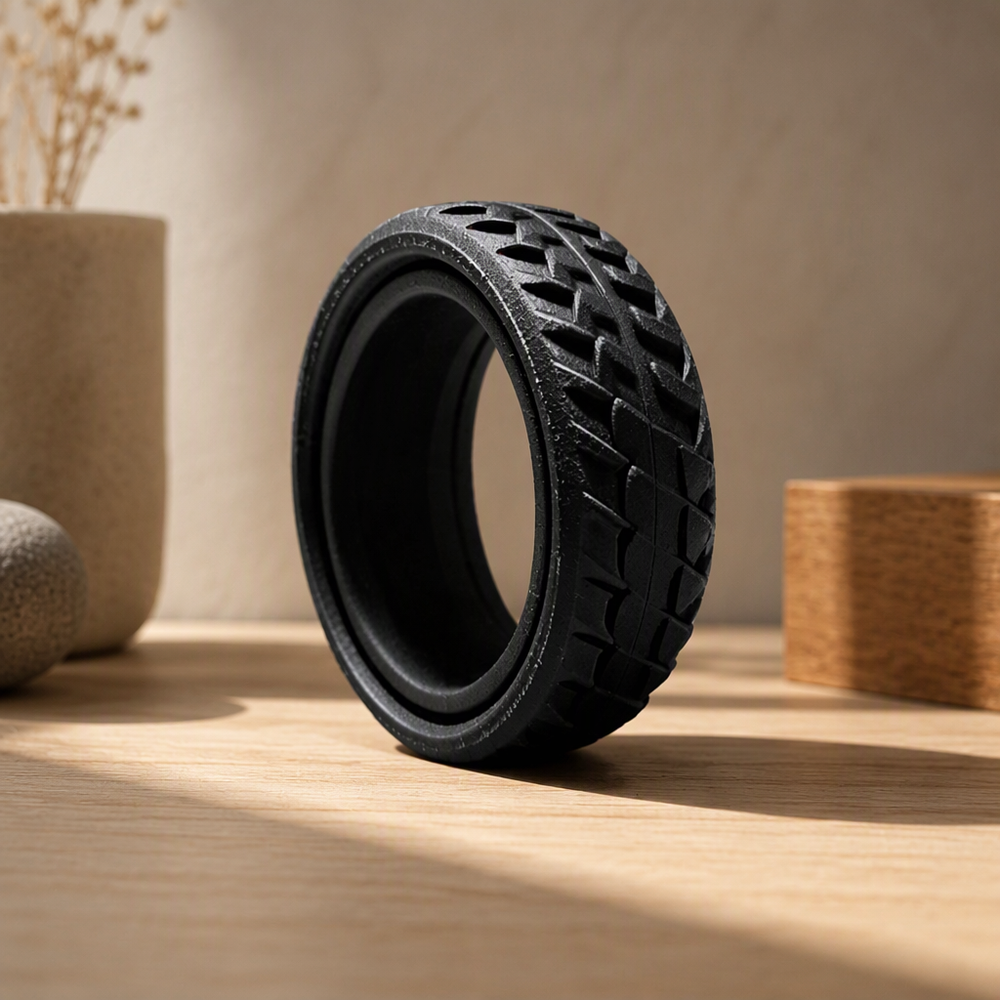 4 Pack Textured Rotating Stress Relief Rings, Quiet Smooth Spinning Fidget Rings for Daily Relaxation and Pressure Reduction — product scene