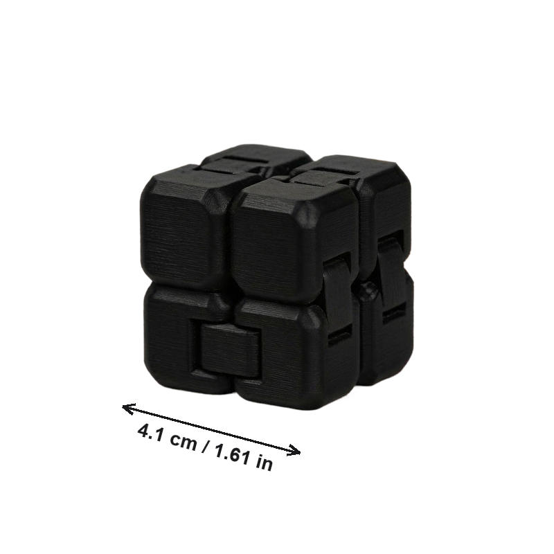 Matte Black Angled Edge Fidget Cube Portable Stress Relief Desktop Accessory