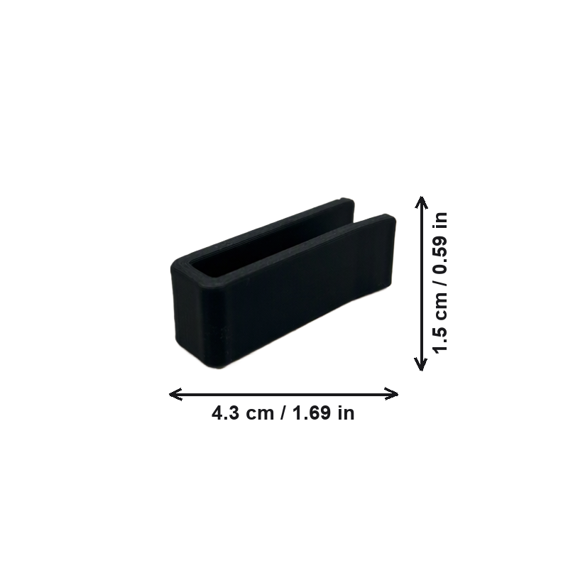 3 Pack Belt Keepers, Minimalist Accessories for Securing Loose Belts — dimensions