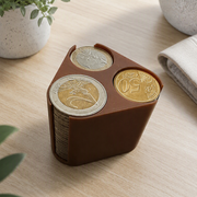 3-Slot Portable Euro Coin Storage Holder, Coin Organizer for Collection and Daily Use — main product view