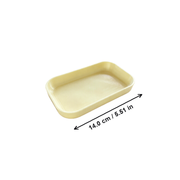 Light Yellow Modern Rectangular Catchall Tray, Desktop Entryway Small Item Storage Organizer