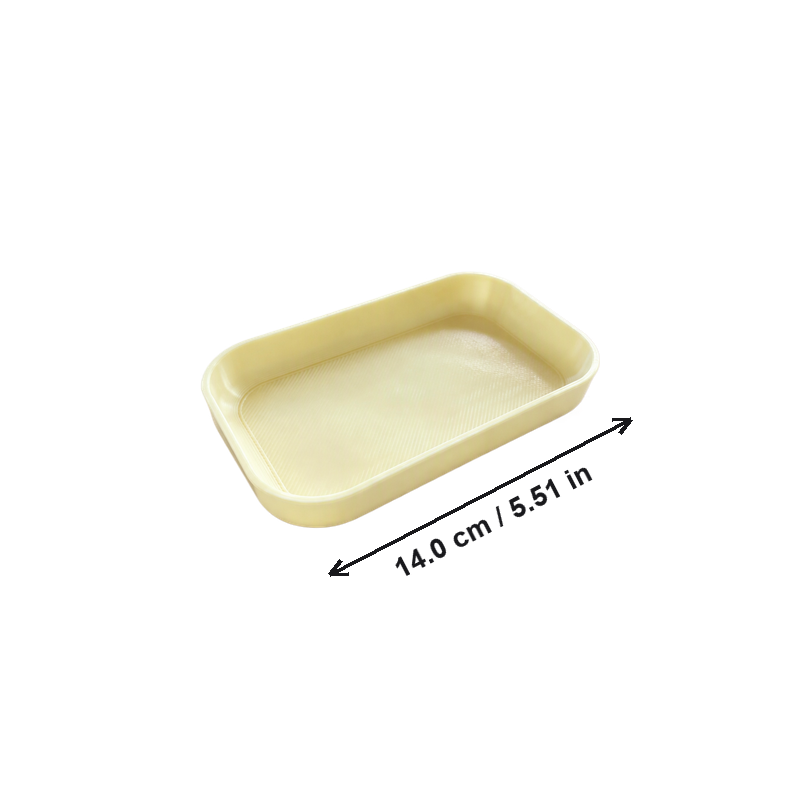 Light Yellow Modern Rectangular Catchall Tray, Desktop Entryway Small Item Storage Organizer