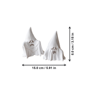 2 Piece Spooky Ghost Figurines, Halloween Tabletop Shelf Home Display Decor Set — dimensions