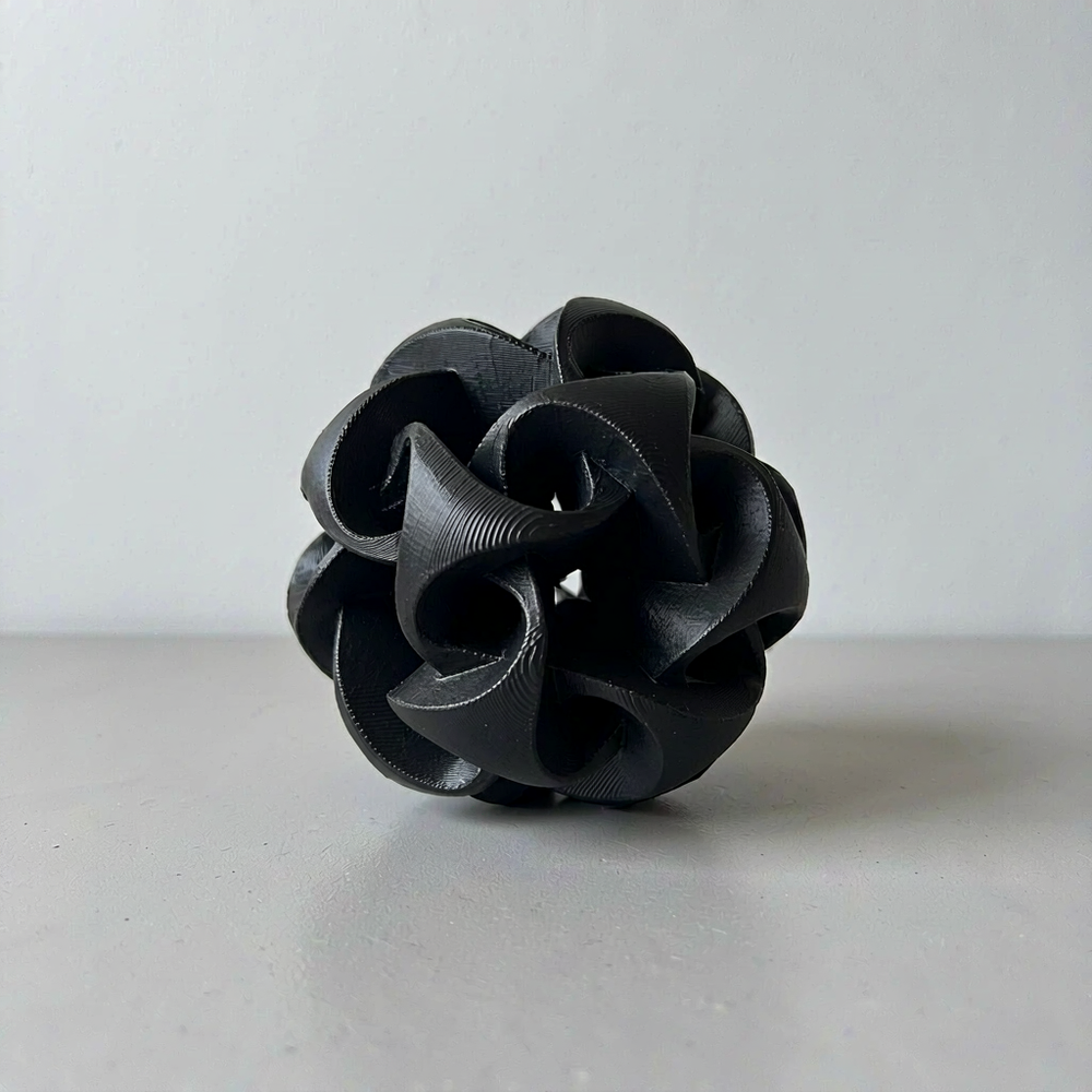 Hollow Geometric Abstract Sculpture Desktop Ornament Contemporary Home and Office Decor Art Piece — additional product view