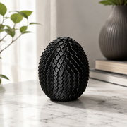 Textured Scale Egg Decor, Threaded Twist Open Design for Home Desktop and Shelf Display — main product view