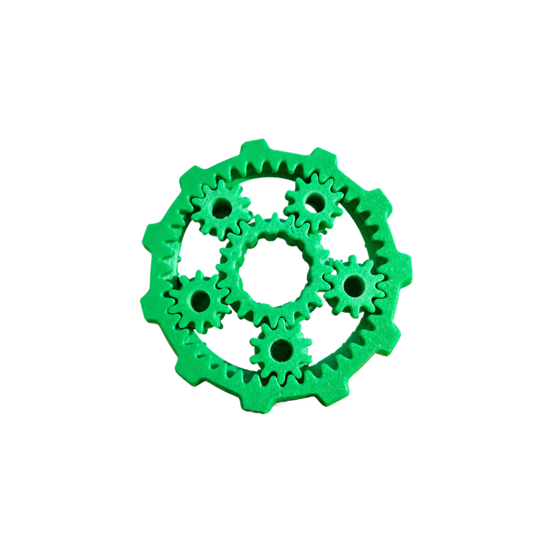 Rotatable Planetary Gear Fidget Spinner with Interlocking Structure — white background