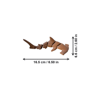 Articulated Flexible Jointed Hammerhead Shark Figurine, Sea Life Decor Ornament — white background