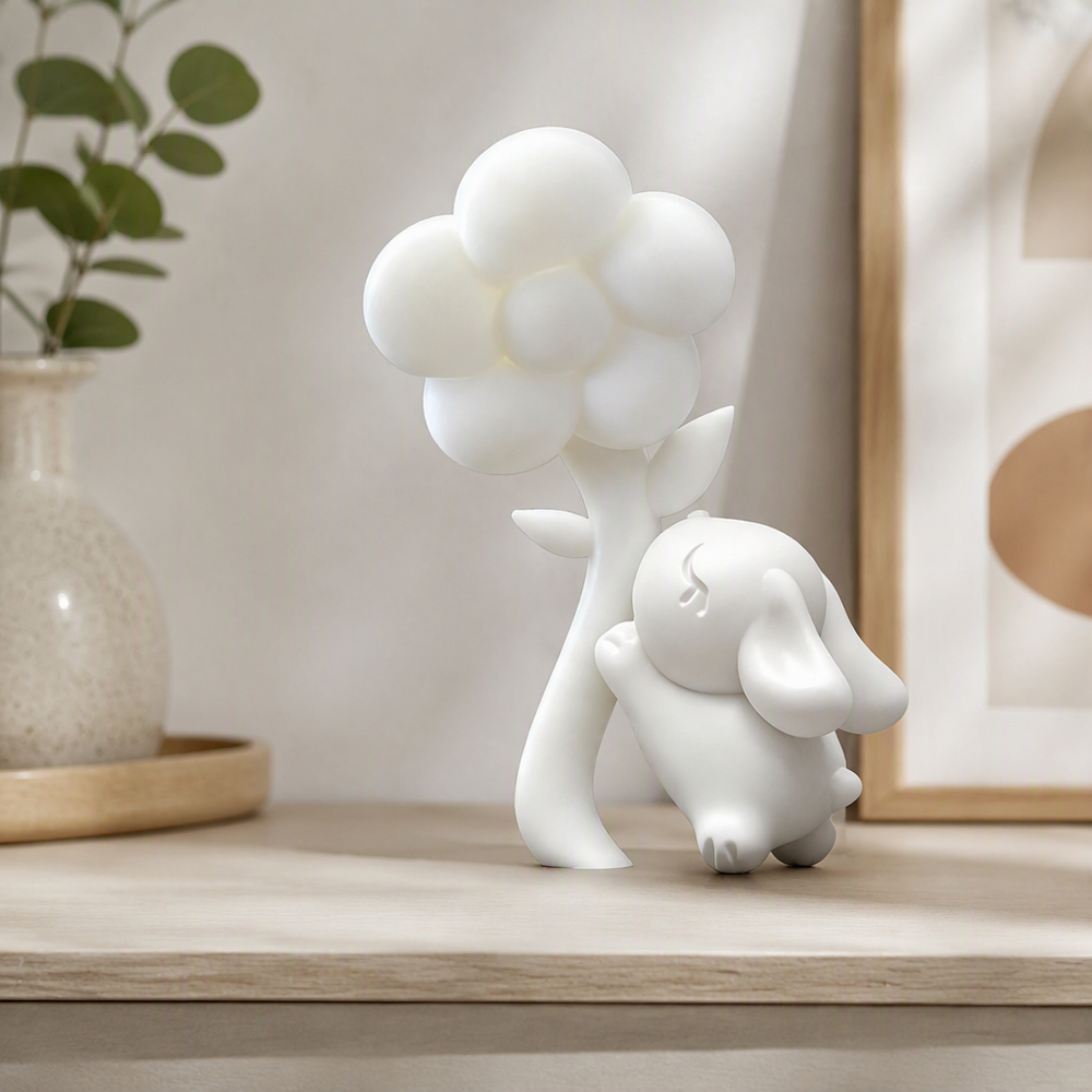 1-Piece Cute Bunny and Flower Easter Spring Home Decorations — main product view
