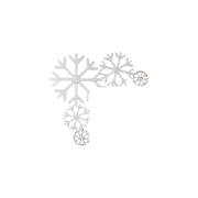 Snowflake Door Corner Decor, Winter Christmas Holiday Door Frame Seasonal Trim — product scene