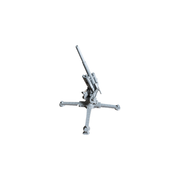 Adjustable Barrel Artillery Model with Stable Cross Base for Tabletop Display and Wargaming Decor — white background