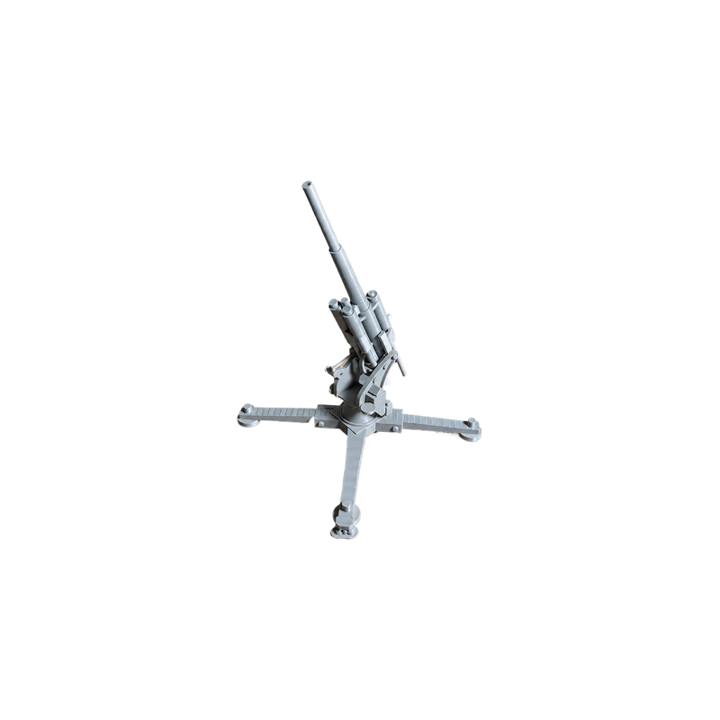 Adjustable Barrel Artillery Model with Stable Cross Base for Tabletop Display and Wargaming Decor — white background