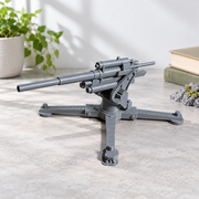 Adjustable Barrel Artillery Model with Stable Cross Base for Tabletop Display and Wargaming Decor — additional product view