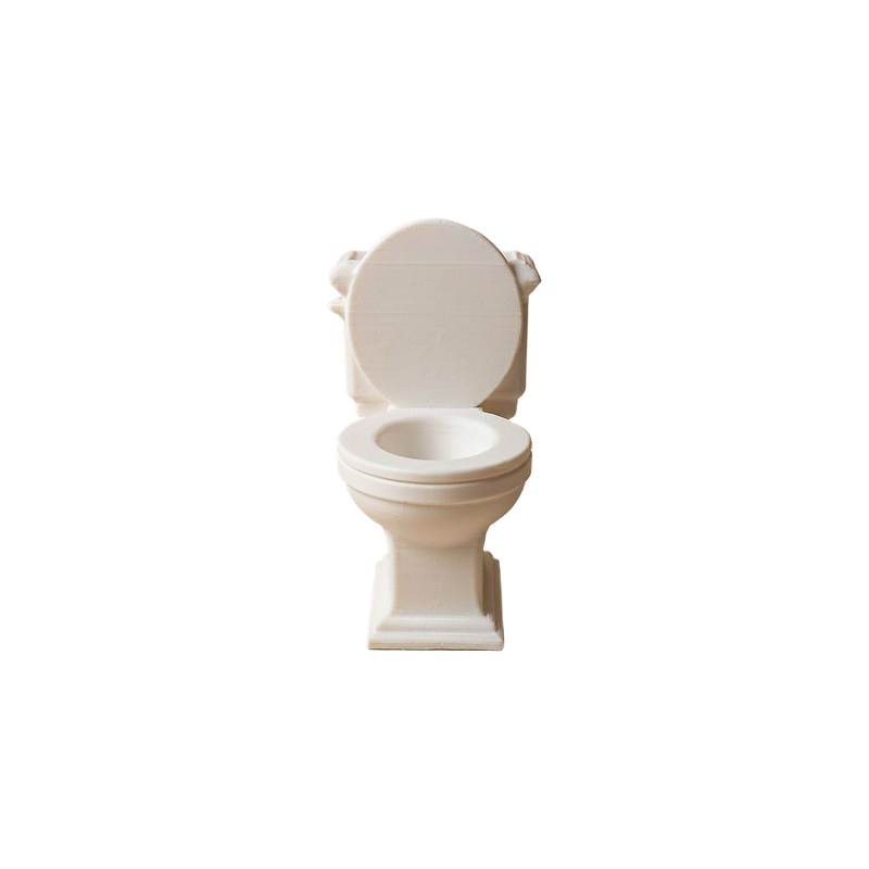 Miniature Toilet Model, Scaled Scene Layout Decor Accessory — white background