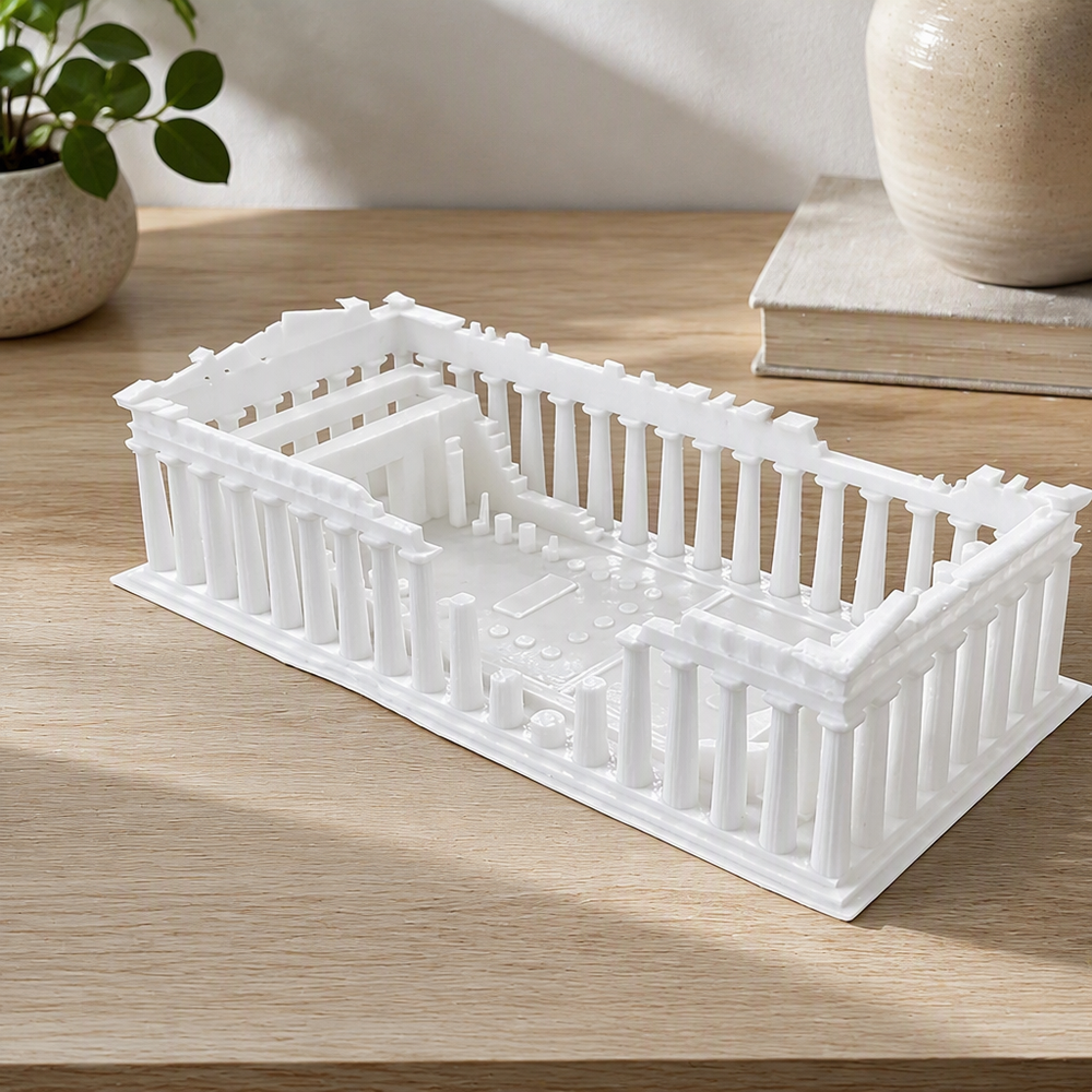 Parthenon Temple Ruins Miniature Building Model Desktop Ornament for Home and Shelf Display — main product view