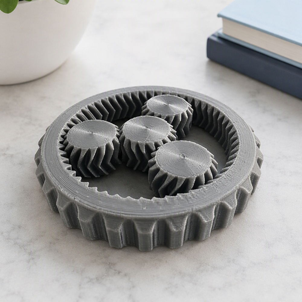 Freely Rotating Planetary Gear Spinner Mechanical Desktop Gadget — additional product view