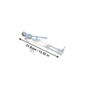 Poseable Articulated Skeleton Spooky Holiday Decor Ornament with Movable Joints — white background