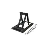3 Pcs Adjustable Foldable Holder for Phone & Tablet, Black Portable Snap-on Desktop Stand Perfect for Travel & Daily Use