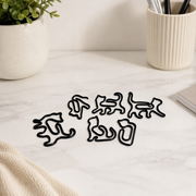 5 Piece Cute Multi-Style Cat Shaped Paper Clips, Desktop Stationery Accessories — main product view