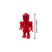 3Pcs Dark Red Articulated Skeleton Figurines, Creative Desktop Ornaments for Home Office Halloween Decoration