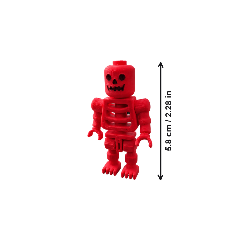3Pcs Dark Red Articulated Skeleton Figurines, Creative Desktop Ornaments for Home Office Halloween Decoration