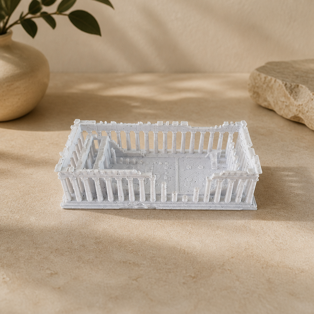 Parthenon Temple Ruins Miniature Building Model Desktop Ornament for Home and Shelf Display — product scene