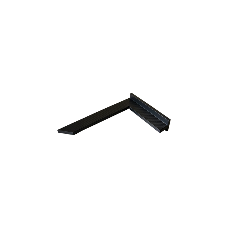 90° L-Shaped Right Angle Shelf Stop, Shelf Positioning Baffle for Item Alignment — white background