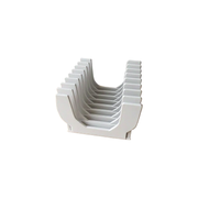 Multi-Slot Kitchen Lid Organizer Rack, Storage Holder for Cutting Boards and Small Plates, Cabinet and Pantry Organizer — white background