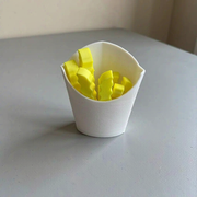 Crinkle Cut French Fry Shaped Decor with Matte White Holder — additional product view