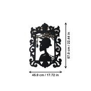 6 Piece Gothic Skeleton Silhouette Wall Decor Set, Spooky Hanging Home Decoration — dimensions
