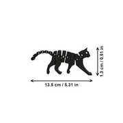 Articulated Poseable Cat Figurine with Flexible Joints, Desktop and Shelf Home Display Ornament — white background