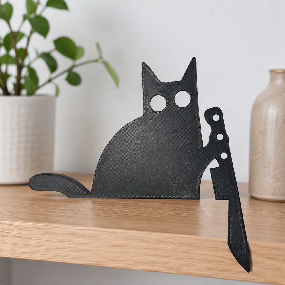 Cat Silhouette Door Frame Topper, Quirky Corner Decor for Home and Office Display — additional product view