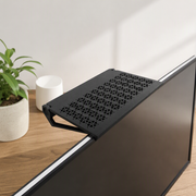 Adjustable Ventilated Monitor Top Shelf, Perforated Desktop Storage Holder for Computer Screen — additional product view