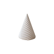 Spiral Hollow Cone Tabletop Ornament, Modern Decor for Desk and Shelf Display — white background